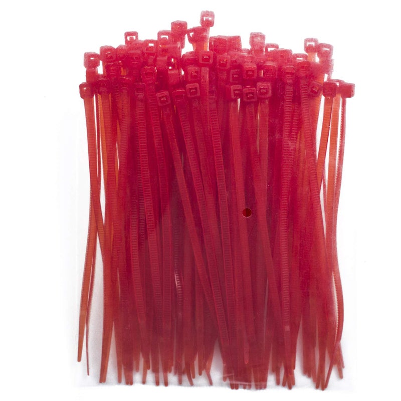 MILEKE 4 Inch Zip Ties (Tying Length 2.8""), 300Pcs Nylon Cable Ties Red - Image 3